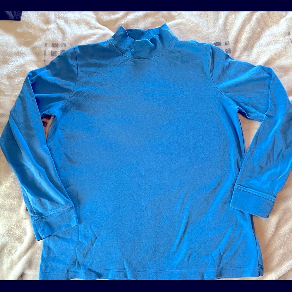 Medium, Blue, L.L. Bean, turtle neck